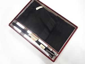 未使用品　正絹　喪服用　手組帯締め・帯揚げセット